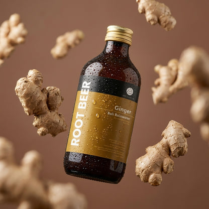Bali Rain Ginger Root Beer Bali with real ginger clove and lime, low sugar no artificial flavours